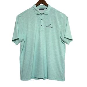 Cutter & Buck XL Golf Polo Mint Green Leaf Print Hammock Beach Golf‎ Resort